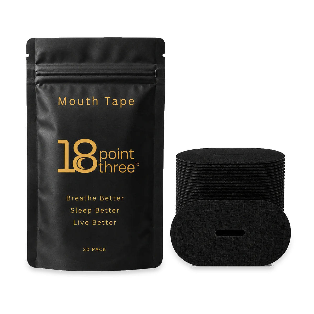 18pointthree Mouth Tape pouch and tape strips