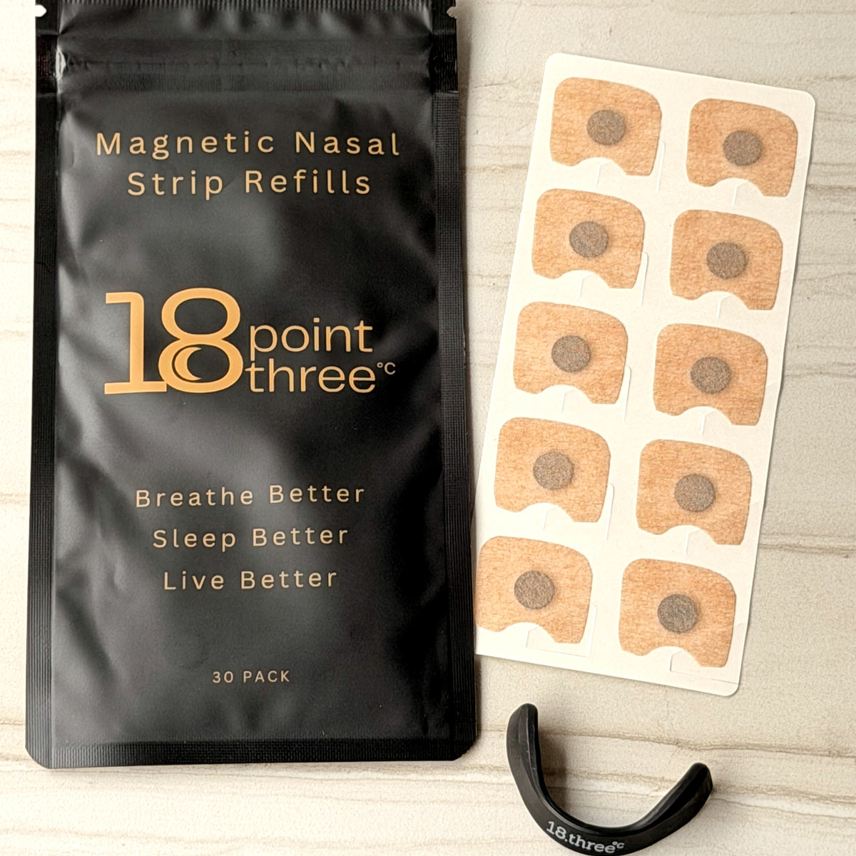 Refill pouch with a sheet of magnetic patches and a reusable frame