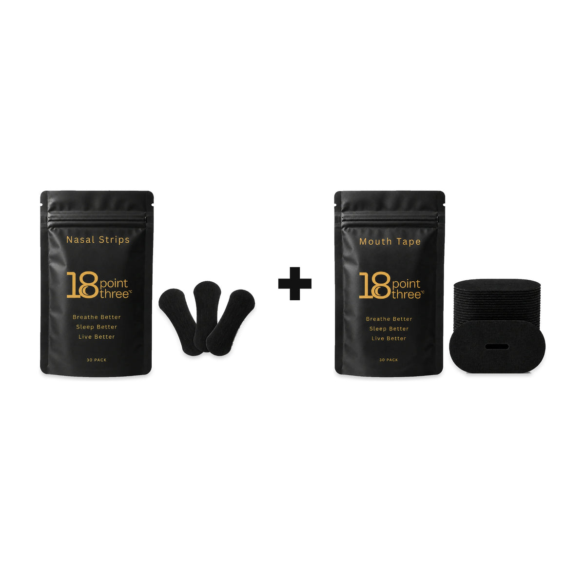 18pointthree Sleep Bundle Classic: Nasal Strips and Mouth Tape